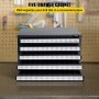 VEVOR Drill Bit Dispenser Cabinet, Five-Drawer Drill Bit Dispenser, 1/2\" Reduced Shank Drill Bit Organizer Cabinet, Drill Dispenser Organizer Cabinet for Sizes 33/64\" to 63/64\" in 1/64\" Increments