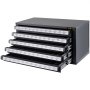 VEVOR Gabinete dispensador de brocas, dispensador de brocas de cinco cajones, gabinete organizador de brocas de vástago reducido de 1/2", gabinete organizador dispensador de brocas para tamaños de 33/64" a 63/64" en incrementos de 1/64