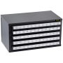 VEVOR Gabinete dispensador de brocas, dispensador de brocas de cinco cajones, gabinete organizador de brocas de vástago reducido de 1/2", gabinete organizador dispensador de brocas para tamaños de 33/64" a 63/64" en incrementos de 1/64