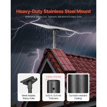 VEVOR Starlink Gen 3 Roof Mount 45-135° Adjustable Mounting Roof Pole Adapter