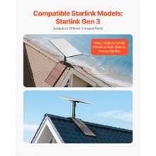 VEVOR Starlink Gen 3 Roof Mount 45-135° Adjustable Mounting Roof Pole Adapter