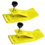 yellow VEVOR tractor bucket protector with adjustable clamps, pack of two.