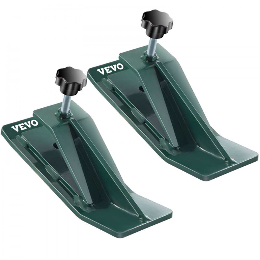 VEVOR Protector de cubo para tractor, 2 protectores de borde de esquí, protector antideslizante para domador de césped de 12 pulgadas de largo, 4 pulgadas de ancho, accesorio de cubo de acero resistente para eliminación de hojas de nieve, esparcir grava, verde