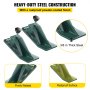VEVOR Tractor Bucket Protector, 2pcs Ski Edge Protector, 12" Long Turf Tamer Skid Protector, 4" Width, Heavy Duty Steel Bucket Attachment for Snow Leaves Removal, Spreading Gravel, Green