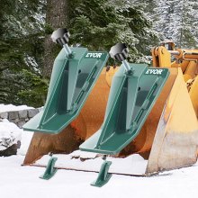 VEVOR 2pcs Tractor Bucket Protector Ski Edge Tamer Protector Snow Removal Green