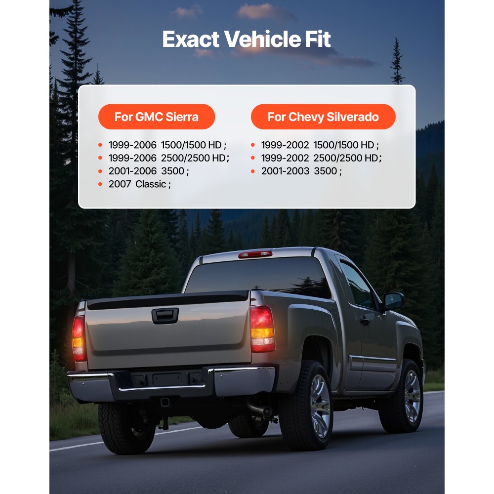 VEVOR Tail Light Assembly Compatible with 1999-2003 Chevy Silverado 1999-2006 GMC Sierra 1500 1500 HD 2500 2500 HD 3500, 2007 GMC Sierra Classic Driver & Passenger Side Taillights without Bulbs (2PCS)