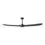 VEVOR 72 Inch Ceiling Fan without Light, 6-Speed Remote Control, 3-Wood-Blade, Reversible DC Motor, Modern Low Profile Flush Mount Exterior Fan for Bedroom, Living Room, Patio, Indoor/Outdoor, Black