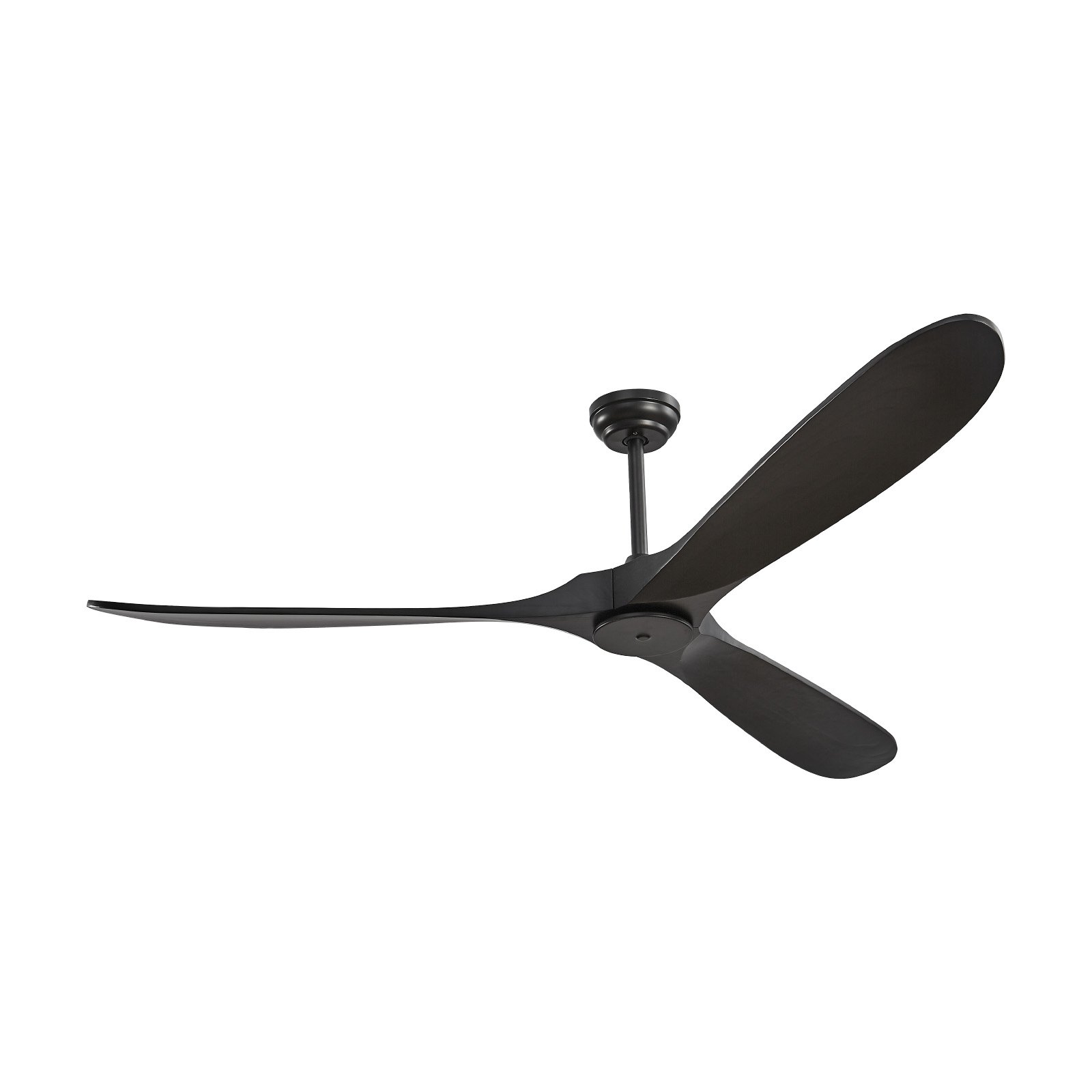 VEVOR 72 Inch Ceiling Fan without Light, 6-Speed Remote Control, 3-Wood-Blade, Reversible DC Motor, Modern Low Profile Flush Mount Exterior Fan for Bedroom, Living Room, Patio, Indoor/Outdoor, Black