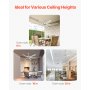 VEVOR 213 cm Ceiling Fan No Light, 6-Speed Remote Control, Aluminum 8-Blade, Reversible DC Motor, Modern Low Profile Flush Mount Fan for Bedroom, Living Room, Patio, Indoor/Outdoor, Brushed Nickel