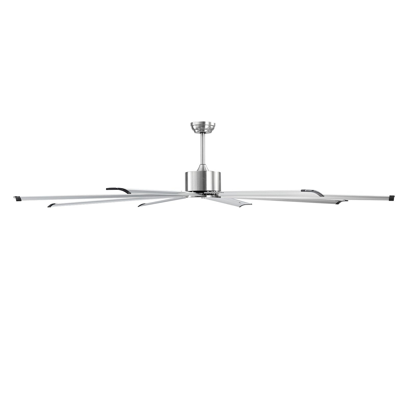 VEVOR 84 In Ceiling Fan without Light, 6-Speed Remote Control, Aluminum 8-Blade, Reversible DC Motor, Modern Low Profile Flush Mount Fan for Bedroom, Living Room, Patio, Indoor/Outdoor, Brushed Nickel