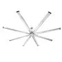 VEVOR 96 In Ceiling Fan without Light, 6-Speed Remote Control, Aluminum 8-Blade, Reversible DC Motor, Modern Low Profile Flush Mount Fan for Bedroom, Living Room, Patio, Indoor/Outdoor, Brushed Nickel