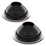 VEVOR 2 Pcs Roof Pipe Flashing Boots, Fit Pipe OD 6" to 11", Flexible EDPM Roofing Jack Pipe Flashing, High Temp -67℉ to 212℉, Endurable Round Metal Base, for Chimney, Wood Stove & Outdoor Vent Pipes