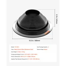VEVOR 2 Pcs Metal Roof Pipe Flashing Boots Fit 6"-11" Pipe High Temp Black EDPM