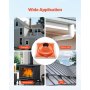 VEVOR 2Pcs Roof Pipe Flashing Boots, Fit Pipe OD 6-3/4" to 14", Flexible Silicone Roofing Jack Pipe Flashing, High Temp -101℉ to 437℉, Square Metal Base, for Chimney, Wood Stove & Outdoor Vent Pipes