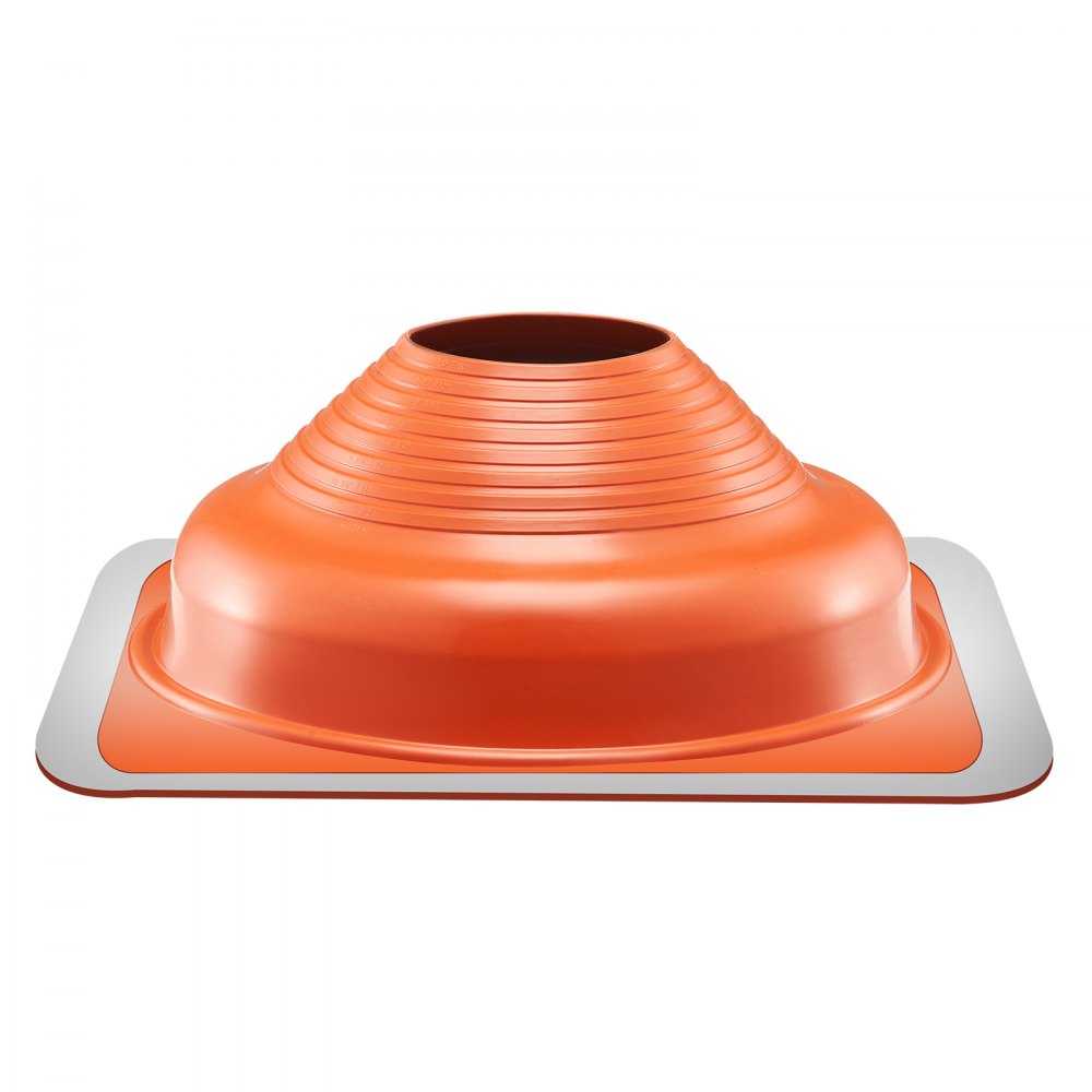 VEVOR 2 PCs Roof Pipe Flashing Boots, Fit Pipe OD 6-1/4" - 11-3/4", Flexible Silicone Roofing Jack Pipe Flashing, High Temp -101℉ - 437℉, Square Metal Base, for Chimney, Wood Stove & Outdoor Vent Pipe