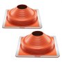 VEVOR 2 PCs Roof Pipe Flashing Boots, Fit Pipe OD 6-1/4" - 11-3/4", Flexible Silicone Roofing Jack Pipe Flashing, High Temp -101℉ - 437℉, Square Metal Base, for Chimney, Wood Stove & Outdoor Vent Pipe