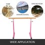 VEVOR Ballet Barre Dance Barre Fitness Ballet Bar Portable Freestanding Heavy Duty Dancing Stretching Ballet Barre Portable for Home(5FT,Pink)