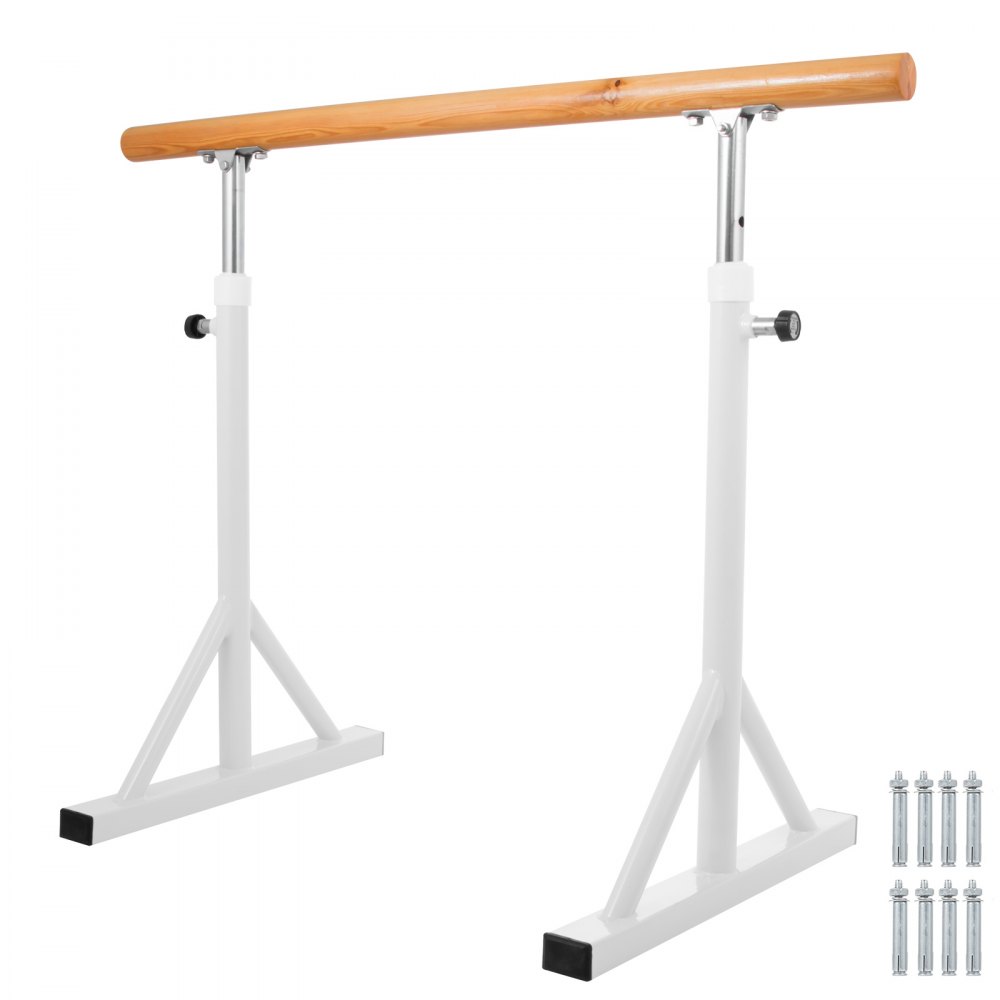 VEVOR Ballet Bar Portable 5FT Adjustable Barre Stretch Dance Bar Ballet Barre for Dancing Stretching（5FT White）
