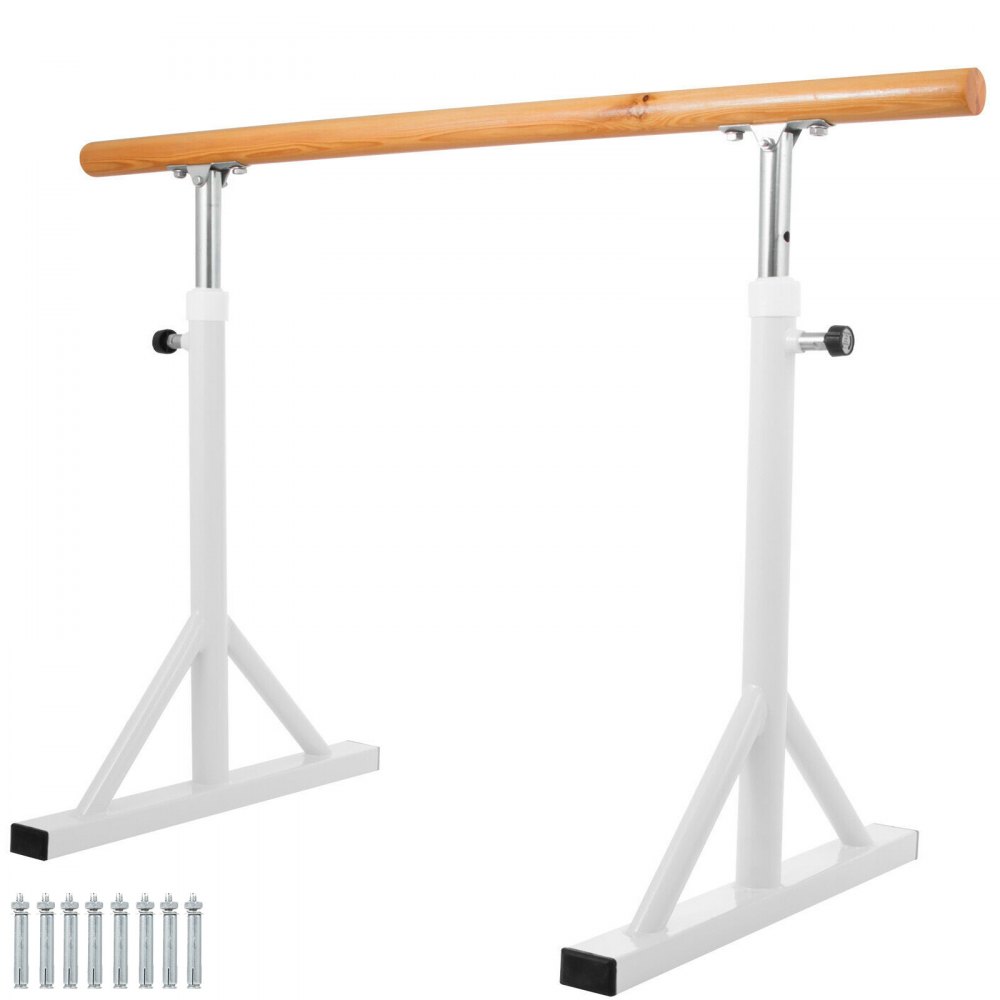 VEVOR Ballet Bar Portable 5FT Adjustable Barre Stretch Dance Bar Ballet Barre for Dancing Stretching（5FT White）