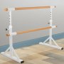 VEVOR Ballet Barre Bar, Portable White Dance Bar, High Adjustable Freestanding Ballet Bar, Barre Exercise Equipment for Home and Gym, Stretching Dance bar. (Double-1.5m)