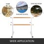 VEVOR Ballet Barre Bar, Portable White Dance Bar, High Adjustable Freestanding Ballet Bar, Barre Exercise Equipment for Home and Gym, Stretching Dance bar. (Double-1.5m)