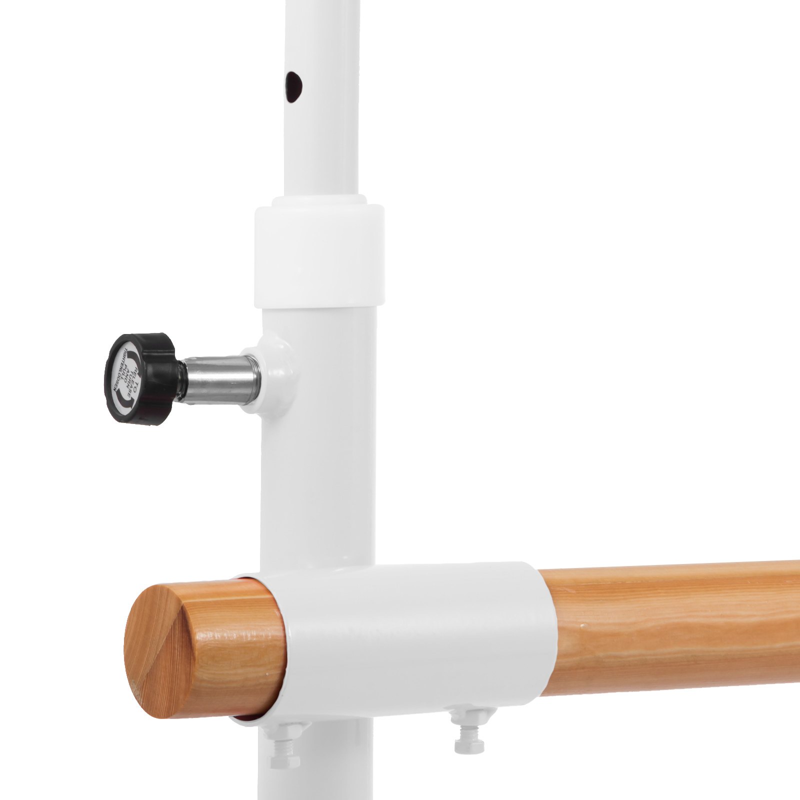 VEVOR Ballet Barre Bar, Portable White Dance Bar, High Adjustable Freestanding Ballet Bar, Barre Exercise Equipment for Home and Gym, Stretching Dance bar. (Double-1.5m)