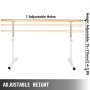 6.5FT Ballet Barre Freestanding Bar Single Leg Stretch Dance Training Adjustable