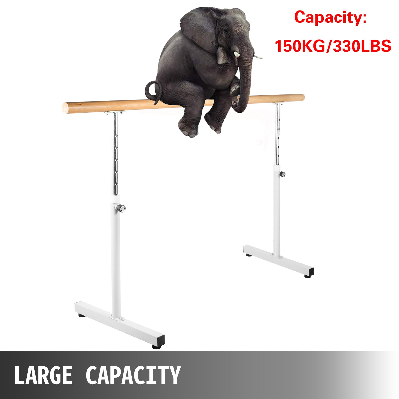 6.5FT Ballet Barre Freestanding Bar Single Leg Stretch Dance Training Adjustable