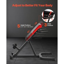 Roman Chair Back Extension Hyperextension Bench Multi-Function Adjustable Gym