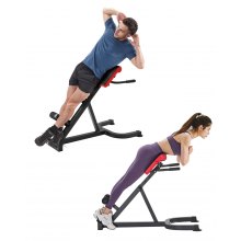 VEVOR Roman Chair Back Extension Hyperextension Bench Multi-Function Adjustable