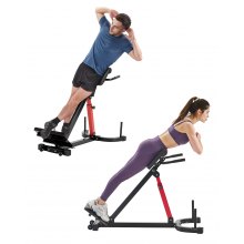 VEVOR Roman Chair Back Extension Hyperextension Bench Multi-Function Adjustable