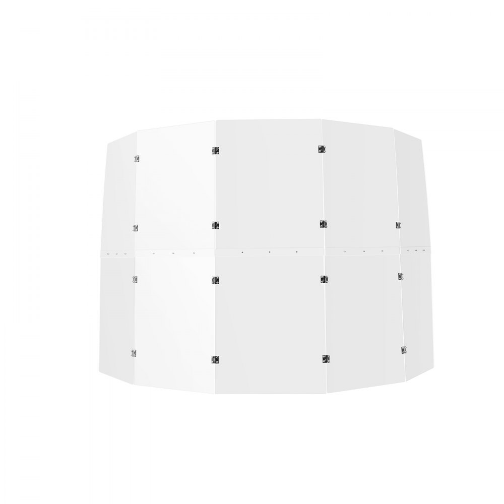 Protector de batería VEVOR, 5 paneles, 2 pies x 5 pies, jaula de batería acrílica portátil con bisagras de aleación de zinc para iglesias, salas de conciertos, festivales de música, protectores de batería, barrera de sonido adecuada para la práctica.