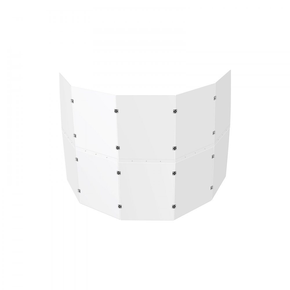 Protector de batería VEVOR, 5 paneles, 2 pies x 5 pies, jaula de batería acrílica portátil con bisagras de aleación de zinc para iglesias, salas de conciertos, festivales de música, protectores de batería, barrera de sonido adecuada para la práctica.