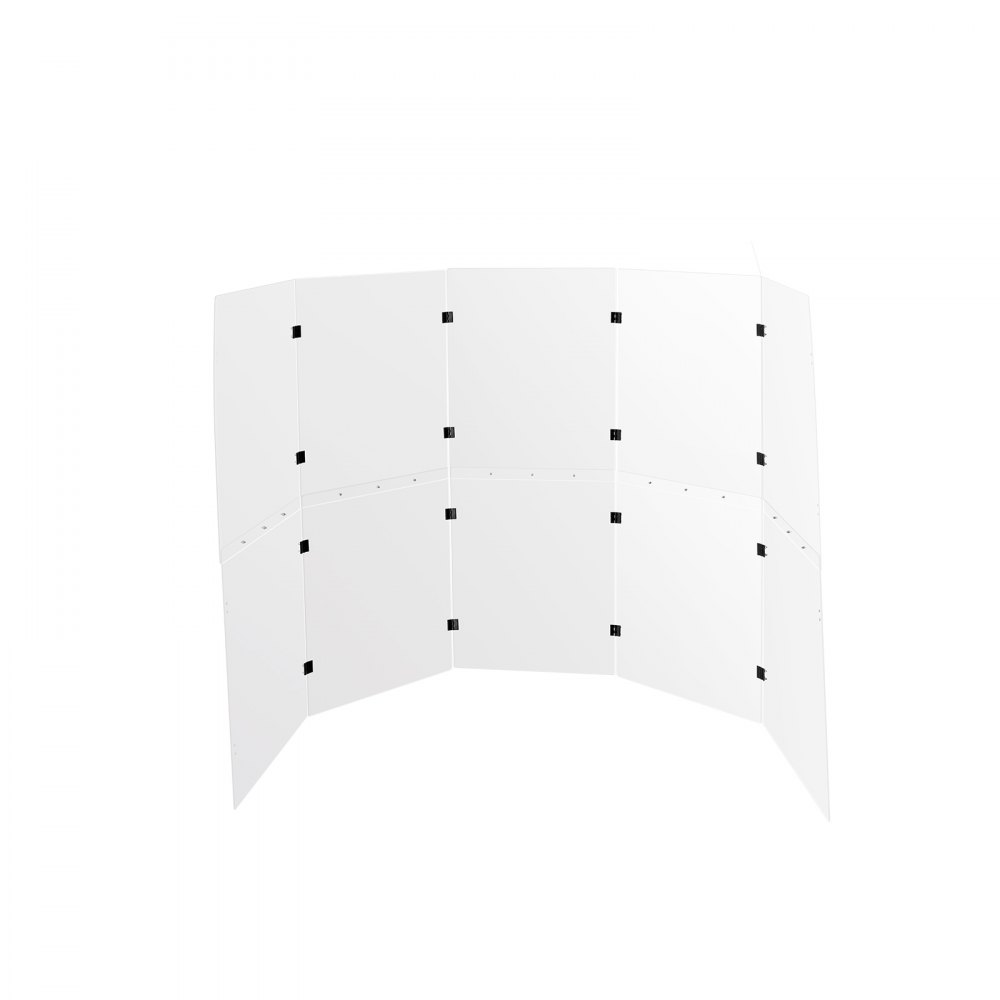 Protector de batería VEVOR, 5 paneles, 2 pies x 5 pies, jaula de batería acrílica portátil con bisagras de aleación de zinc para iglesias, salas de conciertos, festivales de música, protectores de batería, barrera de sonido adecuada para la práctica.