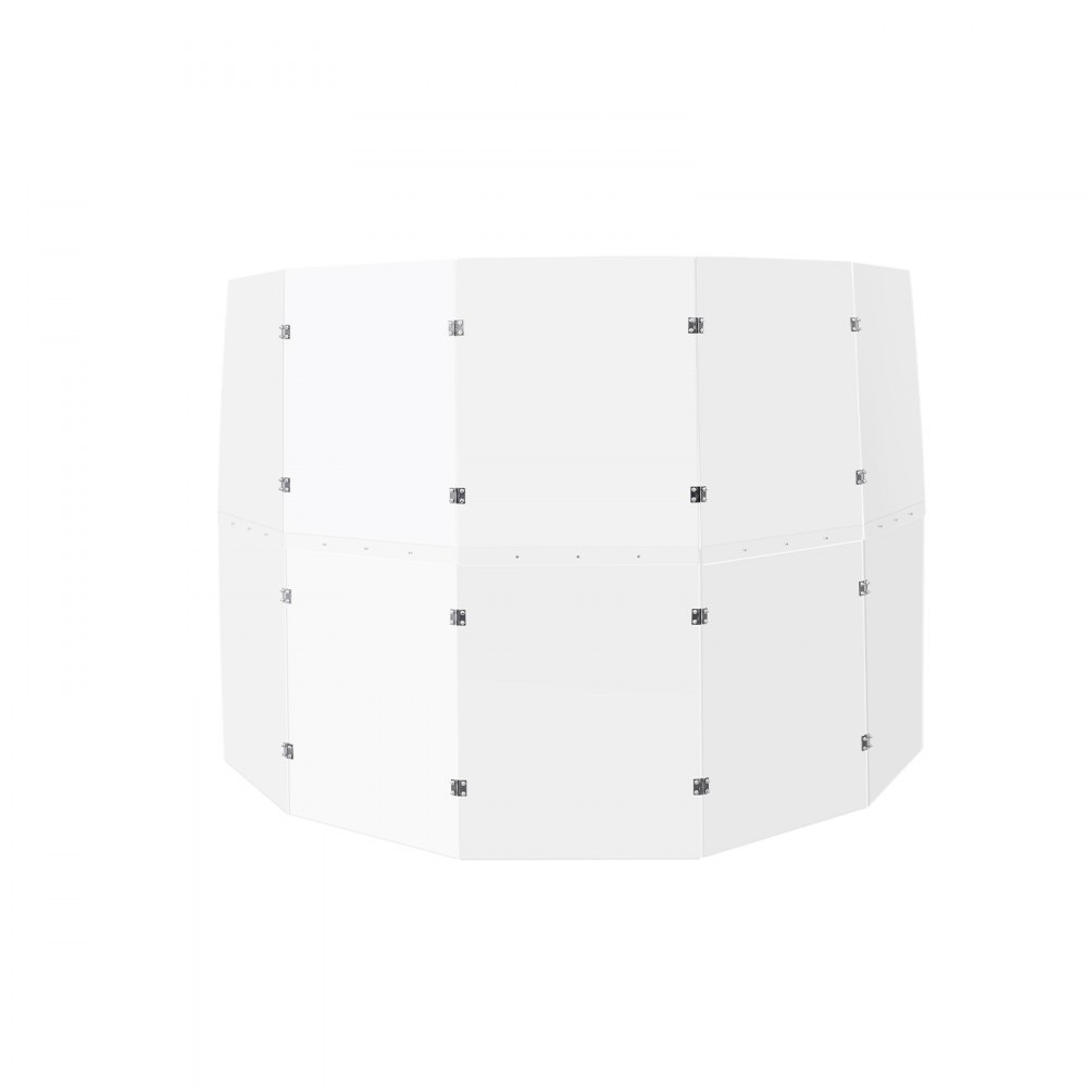 Protector de batería VEVOR, 5 paneles, 2 pies x 5 pies, jaula de batería acrílica portátil con bisagras de aleación de zinc para iglesias, salas de conciertos, festivales de música, protectores de batería, barrera de sonido adecuada para la práctica.