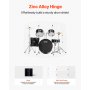 Drum Shield 5 Panels 2 ft x 5 ft Acrylic Drum Cage with Zinc Alloy Hinges