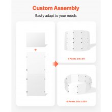 Drum Shield 5 Panels 2 ft x 5 ft Acrylic Drum Cage with Zinc Alloy Hinges