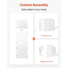 Drum Shield 5 Panels 2 ft x 5 ft Acrylic Drum Cage with Zinc Alloy Hinges