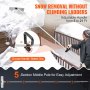 Grebla pentru acoperiș de zăpadă VEVOR, instrument de îndepărtare a zăpezii cu lamă de 25 inchi, lopată de acoperiș din aluminiu cu 21 de picioare, roți rulante pentru protecția acoperișului, mâner anti-alunecare, ușor de instalat și utilizat pentru acoperișul casei, zăpada mașinii, frunzele umede