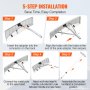 VEVOR Snow Roof Rake, 25" Blade Snow Removal Tool, 21ft Reach Aluminium Roof Shovel, Roll Wheels for Roof Protection, Anti-Slip Handle Grip, Easy to Setup & Use for House Roof, Car Snow, Wet Leaves