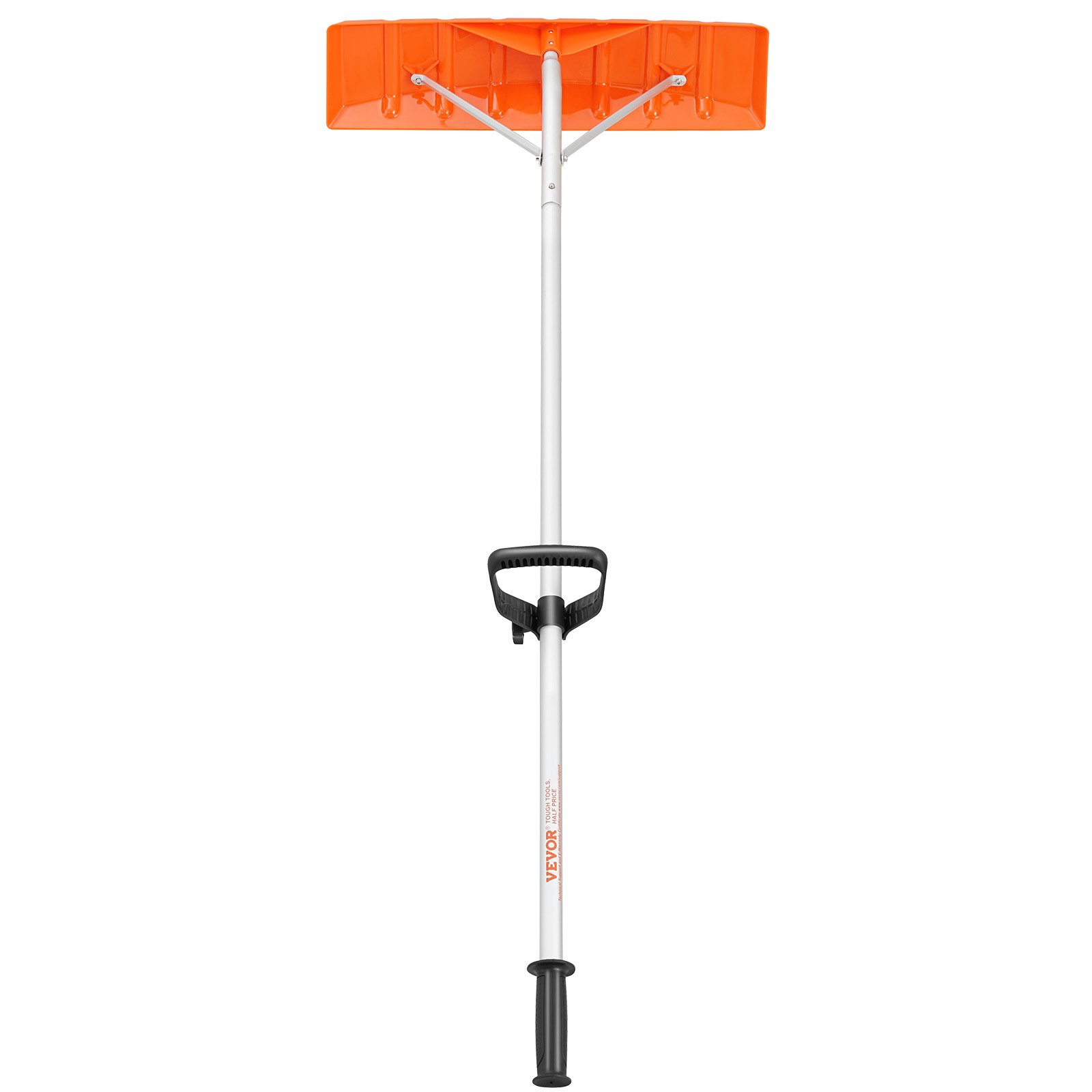 VEVOR Snow Roof Rake, 63.5 cm Plastic Blade Snow Removal Tool, 640.1 cm Reach Aluminium Handle, Superior Roof Shovel with Anti-Slip Handle Grip, Easy to Setup & Use for House Roof, Car Snow, Wet Leaves