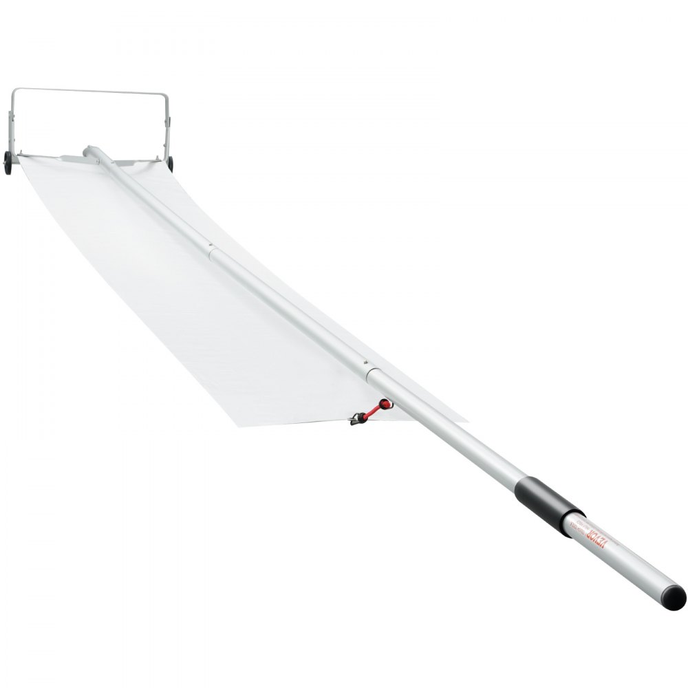 VEVOR Snow Roof Rake, 914.4 cm Reach Aluminium Roof Shovel with Slide Cloth, Premium 48.3 cm Blade Snow Removal Tool, Safe on Roof with Roll Wheels, Anti-Slip Handle, Use for House Roof, Car Snow, Wet Leaves