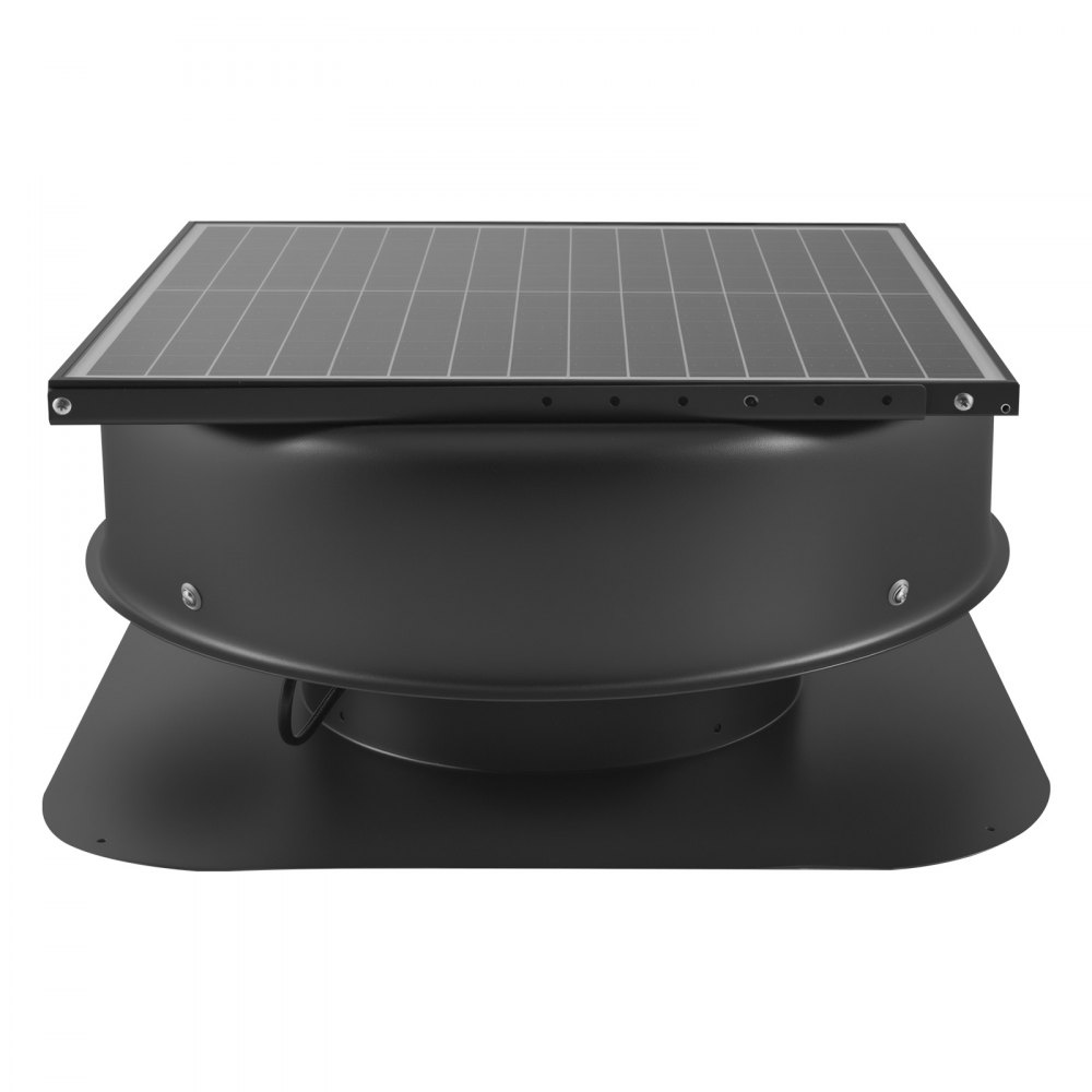 VEVOR Roof Attic Exhaust Fan, 42W Smart Solar Roof Ventilation Fan with Thermostat, Remote Control, 2800 CFM Airflow Built-in Brushless DC Motor for Cooling