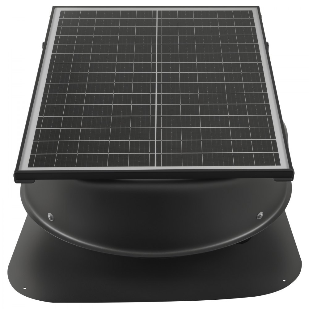 VEVOR Roof Attic Exhaust Fan, 42W Smart Solar Roof Ventilation Fan with Thermostat, Remote Control, 2800 CFM Airflow Built-in Brushless DC Motor for Cooling