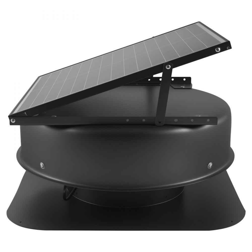 VEVOR Roof Attic Exhaust Fan, 42W Smart Solar Roof Ventilation Fan with Thermostat, Remote Control, 2800 CFM Airflow Built-in Brushless DC Motor for Cooling