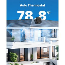 Solar Roof Attic Exhaust Fan 35W with Smart Thermostat Brushless DC Motor