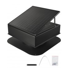 Solar Roof Attic Exhaust Fan 35W with Smart Thermostat Brushless DC Motor