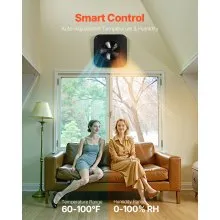 Solar Roof Attic Exhaust Fan 50W with Smart Thermostat Remote Control