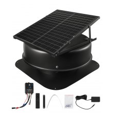 Solar Roof Attic Exhaust Fan 50W with Smart Thermostat Remote Control