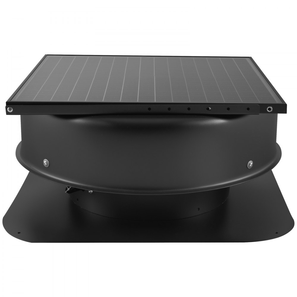 VEVOR Roof Attic Exhaust Fan, 50W Smart Solar Roof Ventilation Fan with Thermostat, Remote Control, 3000 CFM Airflow Built-in Smoke Sensor with Auto Stop for Cooling and Dehumidification